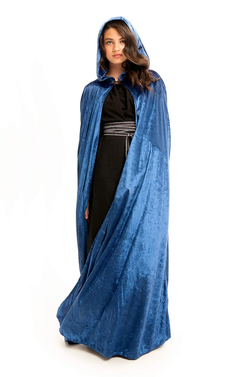 Little Adventures عباءة فاخرة من المخمل للكبار مع غطاء مبطن - قابلة للغسل في الغسالة ومتينة لملابس الحفلات التنكرية - Image 1