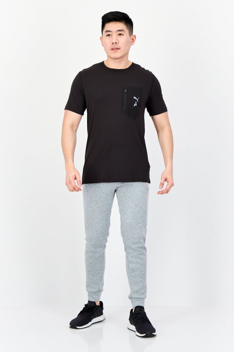 PUMA تي شيرت تدريب قصير الأكمام للرجال، رياضي، أسود - Image 2