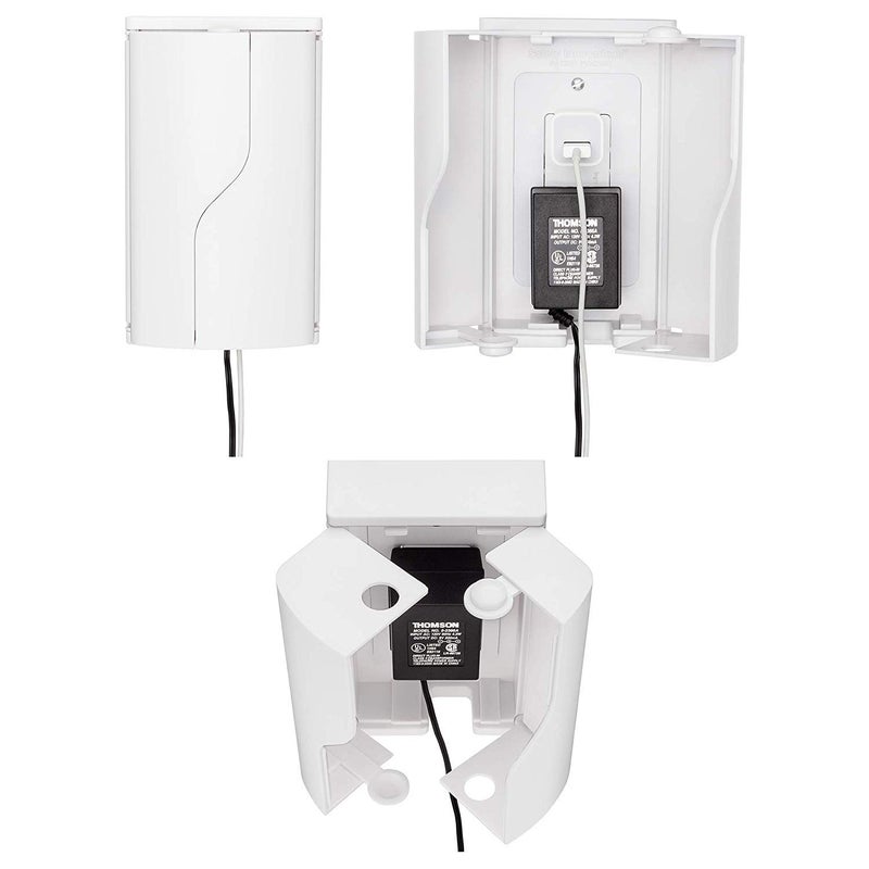 Safety Innovations Safety Innovations Twin Door Baby Safety Outlet Cover Box for Babyproofing Outlets More Interior Space for Extra Large Electrical Plugs and Adapters Easy to Install Easy to Use 2Pack