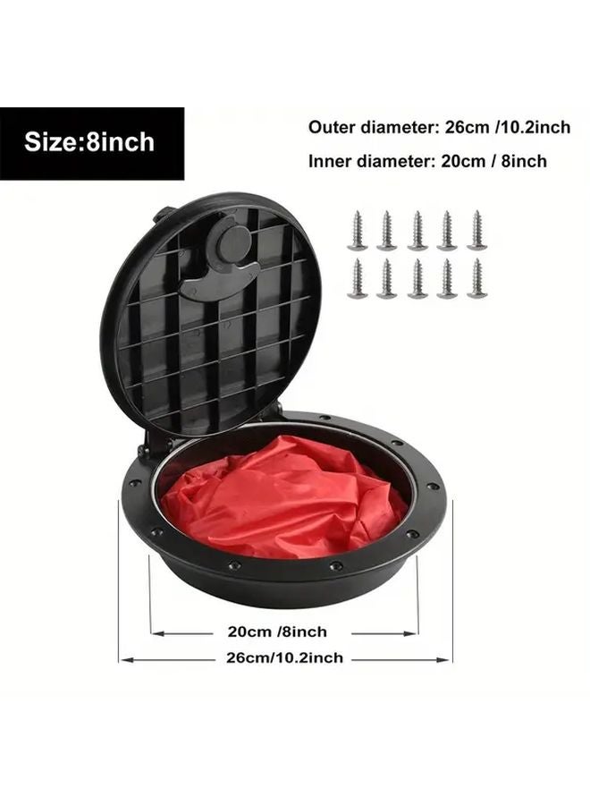 غطاء فتحة سطح الكاياك المقاوم للماء مقاس 8 بوصة، حماية متينة ومحكمة ضد تسرب المياه للمعدات - Image 1