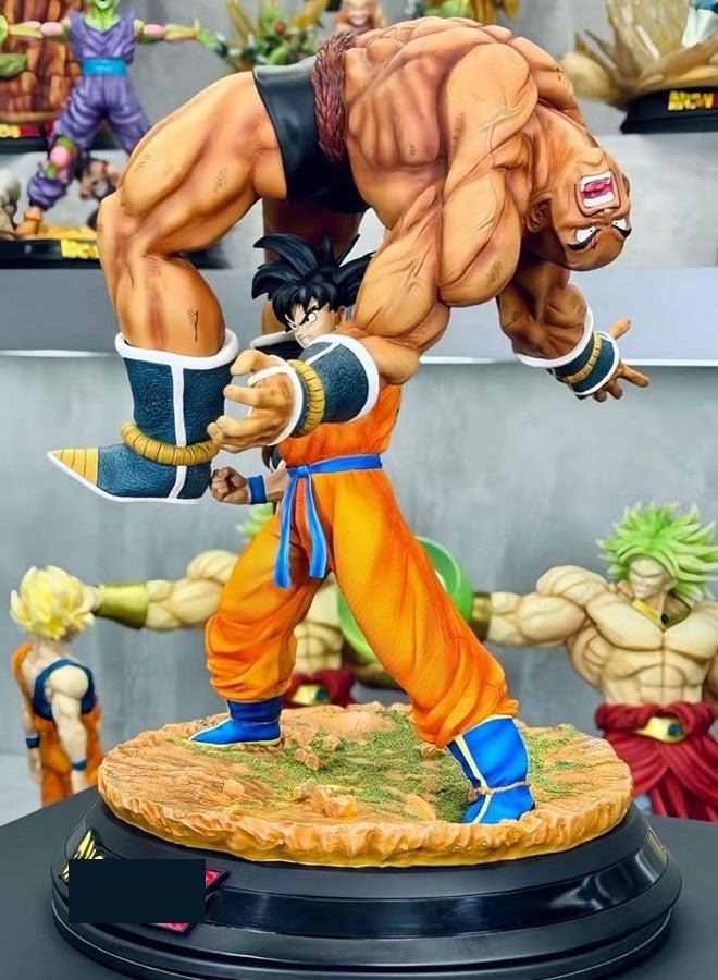 Halamodo Dragon Ball,Goku Lifting Nappa Anime Figure , Dynamic Desk Centerpiece & Thrilling Birthday Gift 23cm - Image 3