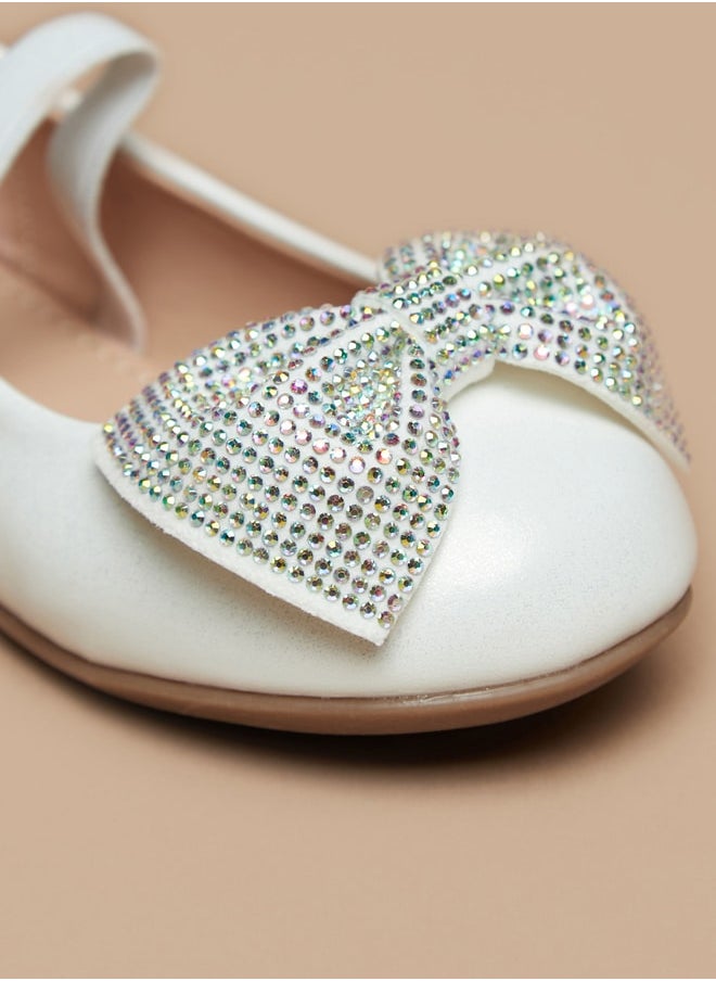 Flora Bella By Shoexpress - Girl's Bow Embellished Ballerina With Elasticated Strap - Image 1