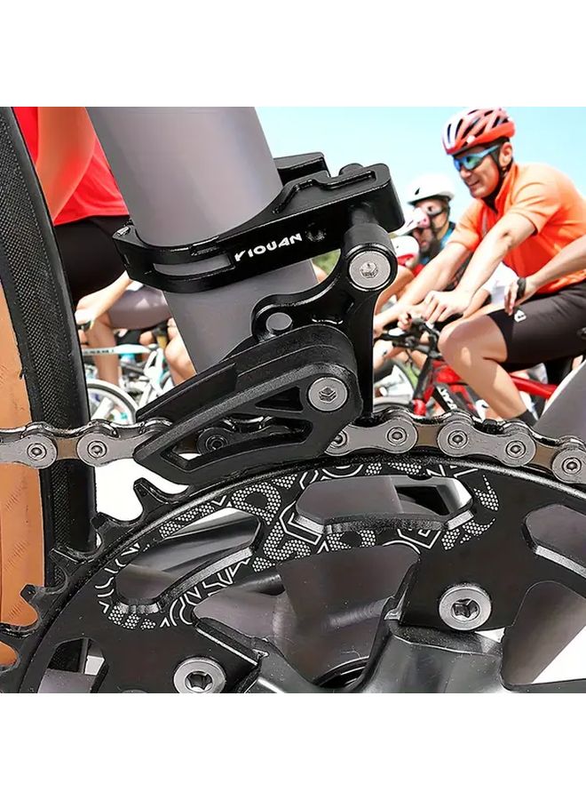 Bike Chain Guard Mountain Bike Chain Guard Durable Metal Construction Anti Cycling Equipment Bicycle Dental Disc Chain Stabilizer Downhill Bike General Chain Guide Black Easy Installation Enhances Biking Experience Bicycle Maintenance Sleek Metallic Finish - Image 1