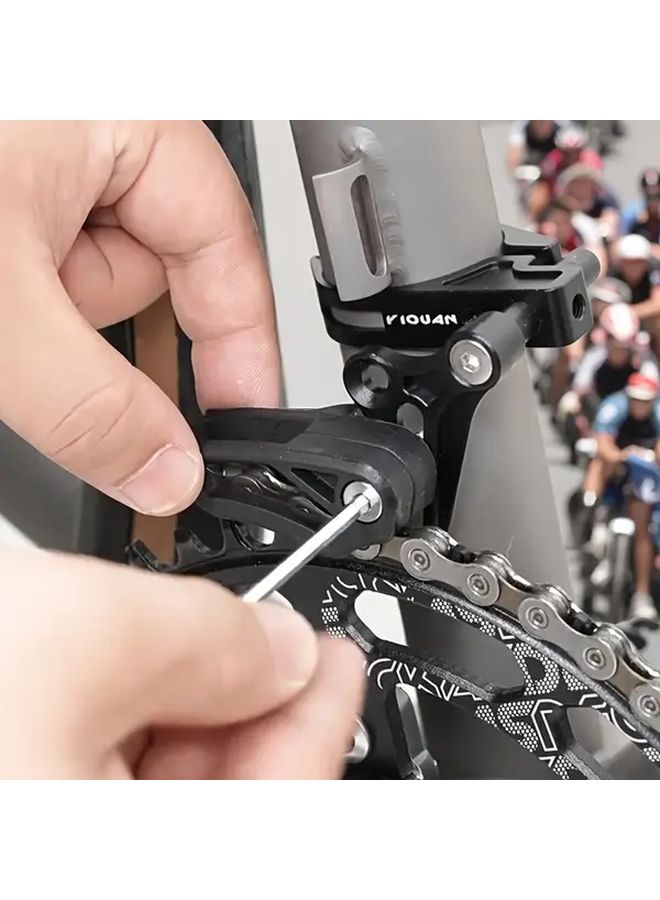 Bike Chain Guard Mountain Bike Chain Guard Durable Metal Construction Anti Cycling Equipment Bicycle Dental Disc Chain Stabilizer Downhill Bike General Chain Guide Black Easy Installation Enhances Biking Experience Bicycle Maintenance Sleek Metallic Finish - Image 2
