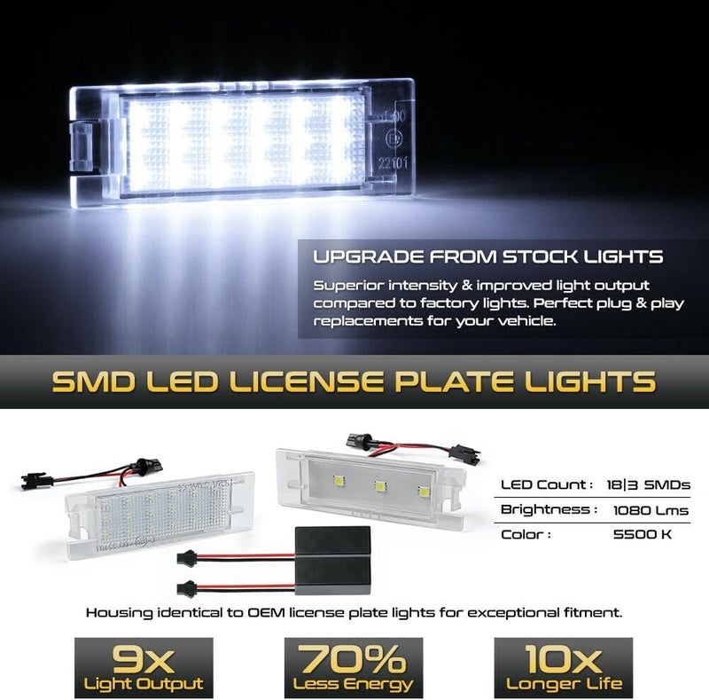 QASULER 24-SMD LED License Plate Light for OPEL and VAUXHALL - Image 3