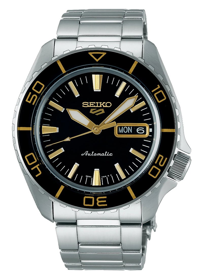 Seiko Men's New 5 Sports Black Dial Automatic Watch - SRPK99K1  - Image 1
