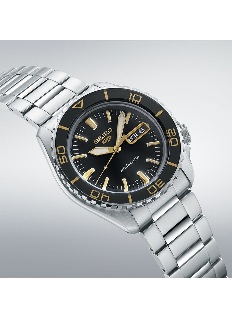 Seiko Men's New 5 Sports Black Dial Automatic Watch - SRPK99K1  - Image 3