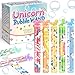 Cawiew 32 Pack Mini Unicorn Bubble Wand Bulk with Stickers Pastel Party Favors Birthday Parties Decoration for Kid Girl Toddler Carnival Prizes Goody Bag Stuffers Supplies Bubbles Gift Box Toy - Image 4