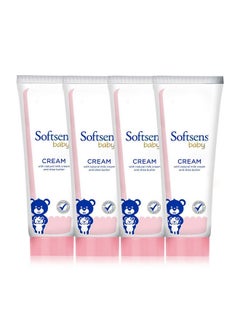 Softsens Baby Moisturizing Cream With Natural Milk Cream & Shea Butter, 100 Gm (Pack Of 4, Pink)  - Image 1
