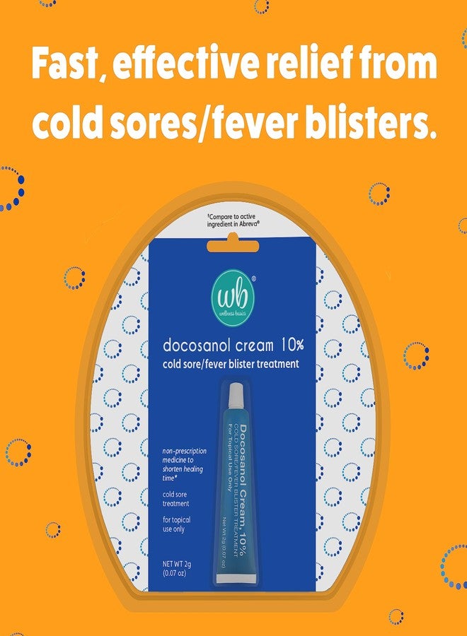 Wellness Basics Docosanol Cream 10% | Cold Sore Treatment | Shortens Healing Time | 0.07oz - 1 Tube - Image 3