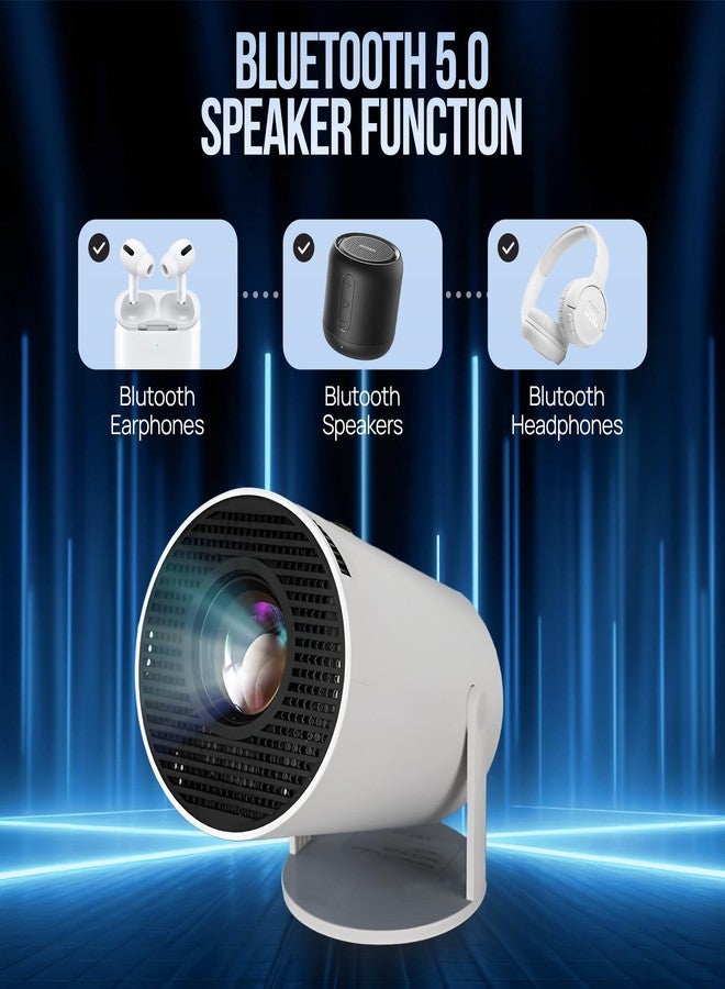 SSCDesigns Upgraded Projector with WiFI 6 & Bluetooth Mini Portable Smart Video Theater 4K HD 1080P Outdoor Screen Movie Home TV Android PC Monitor 180° Games - Image 3