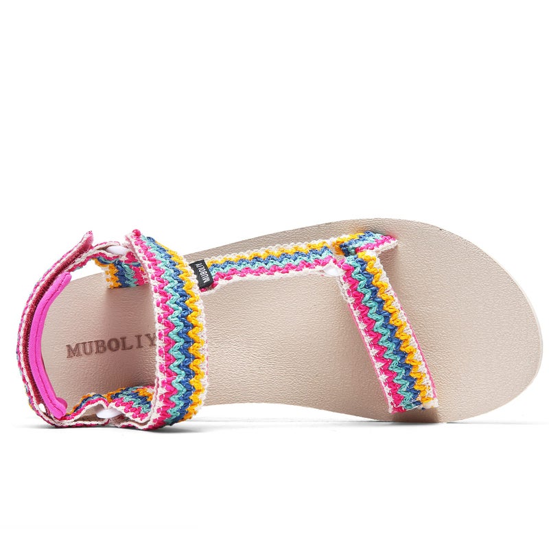 Muboliy Women's Sandals Casual Summer Water Sandals with Arch Support Yoga Mat Insole Outdoor Wadable Sandals - Image 2