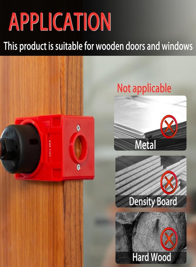 RKK Door Lock Installation Kit, Door Lock Carbon Steel Hole Saw Set for Wooden Doors with Guide Template (1 Set) - Image 5