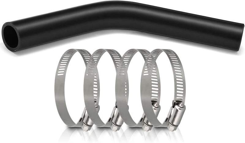 BEIJIULI Gasoline Fuel Filler Neck Hose with 4 Clamps,Reinforced Gas tank Filler Hose (45 Degree, 1 1/2" ID) - Image 1