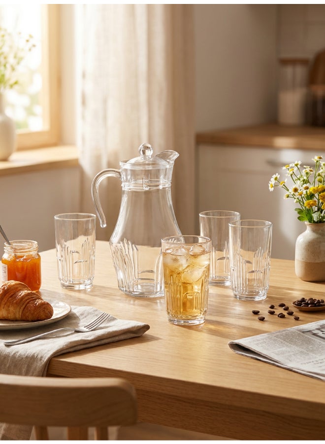 Luminarc Orient 7 Piece Drink Set includes 1.8L Jug, 6 x 270ml Lancier Glass Tumblers, Made of Annealed High Quality & Durable Glass - Image 3