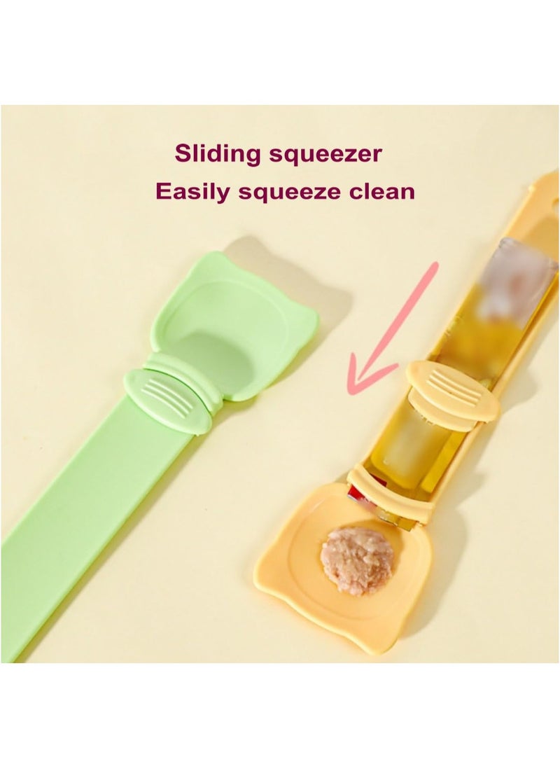 Cat Strip Happy Spoon Cat Wet Treat Squeeze Spoon Cat Strip Feeder Spoon Cat Bar Squeezer Cat Treat Feeding Spoon For Lickable Wet Cat Treats Liquid Snack Feeding (3 Pieces ) - Image 3