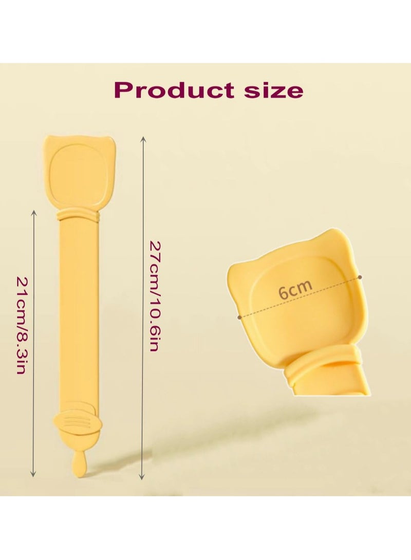 Cat Strip Happy Spoon Cat Wet Treat Squeeze Spoon Cat Strip Feeder Spoon Cat Bar Squeezer Cat Treat Feeding Spoon For Lickable Wet Cat Treats Liquid Snack Feeding (3 Pieces ) - Image 2