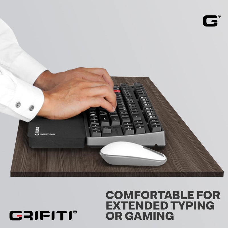 Grifiti Fat Wrist Pad 12" x 4â€ x 0.75" Inch Keyboard Rest Thick Small Ergonomic Computer Keyboards Hand & Palm Wrists Rests Support Carpal Tunnel Resting Pads Gaming Accessories (Wide 12 x 4 x 0.75) - Image 5