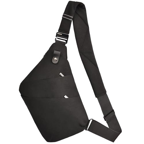 OSOCE Anti Theft Crossbody Bags Sling Bag for Women Men Waterproof Wander Bag for Sports and Travel. (1.0Black, Small) - Image 1