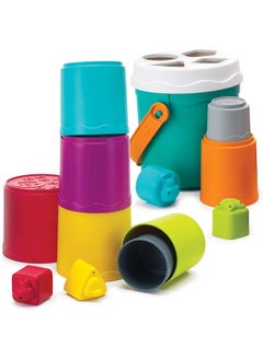 Shape Sorting Stack N Nest Bucket 10 Pieces