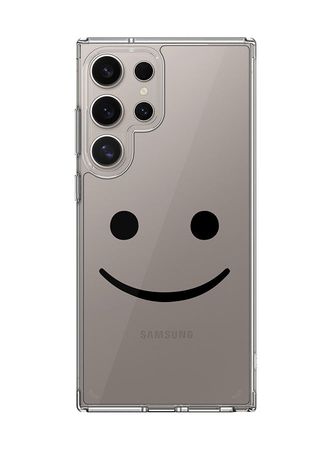 Stylizedd Classic Clear Case for Samsung Galaxy S25 Ultra , Hybrid Soft Case Flexible Edges Anti Drop TPU PC Gel Thin Transparent Cover - Blimey Smiley - Image 1