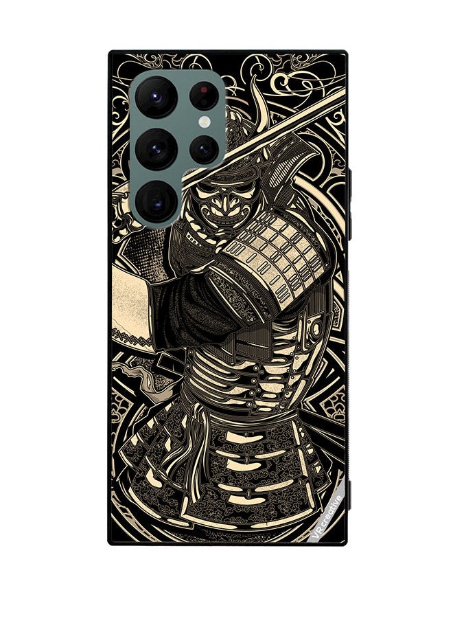 VR CREATIVE Protective Case Cover For Samsung Galaxy S22 Ultra 5G Cool Samurai Design Multicolour  - Image 1