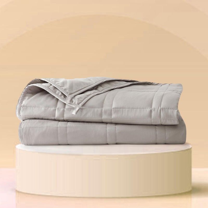 Baloo بطانية بالو مرجحة للبالغين 12 رطلاً (Silver Sage 42 "" X72 "") | تبريد و 100 ٪ القطن | آلة قابلة للغسل ومجفف آمنة | ملء الميكروبد الزجاجي  - Image 1