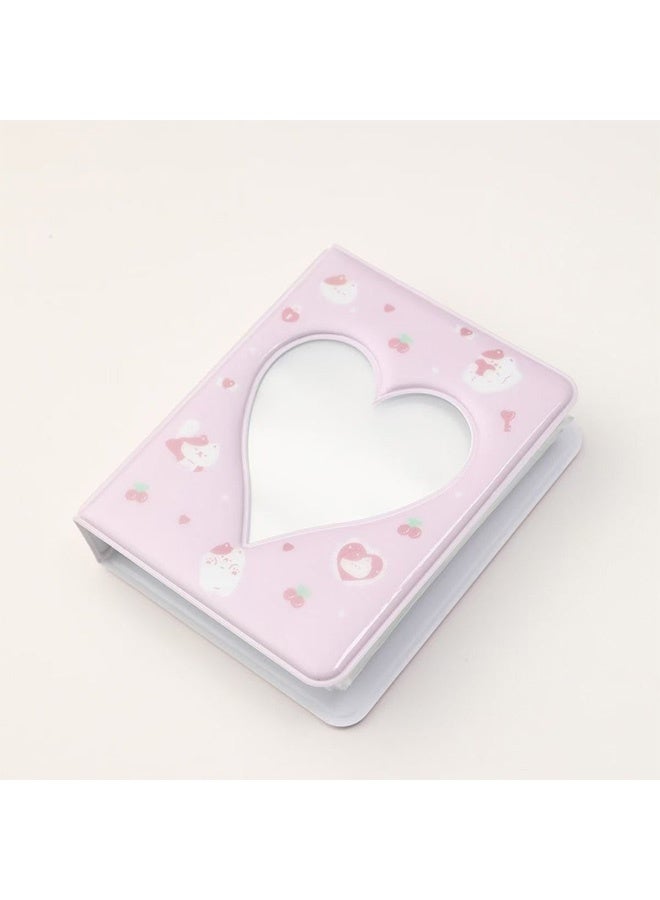 Quantum 2 Pcs 3 Inch Cute Cat Photocard Binder with Cartoon Animals Pendant - Heart Hollow Portable Photocard Holder Book - Photo Storage Album 40 Pockets for Students and Fan Enthusiasts to Organize - Image 4