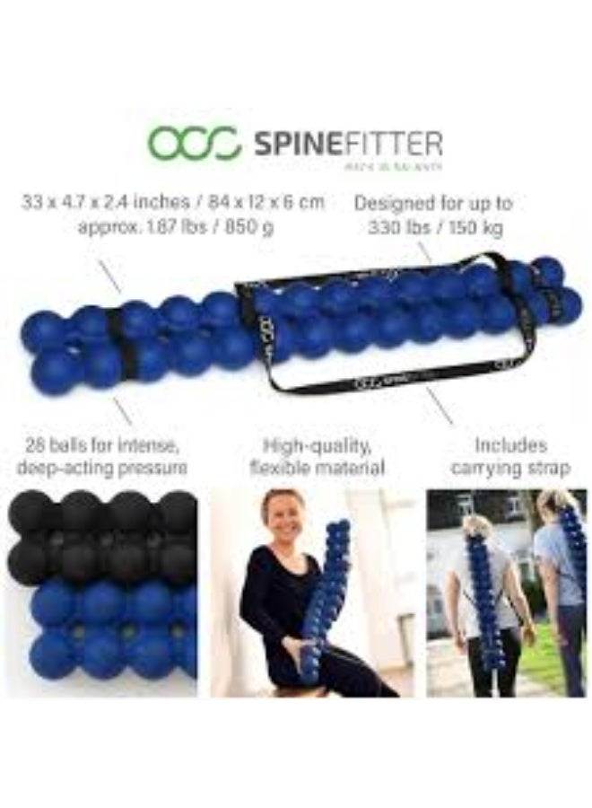 سيسيل SISSEL Spinefitter® أزرق – مدلك للظهر والتوازن، يخفف التوتر والانسدادات، مدرب للظهر لإرخاء العمود الفقري، مثالي للبيلاتس واليوغا والاستخدام المنزلي - Image 4