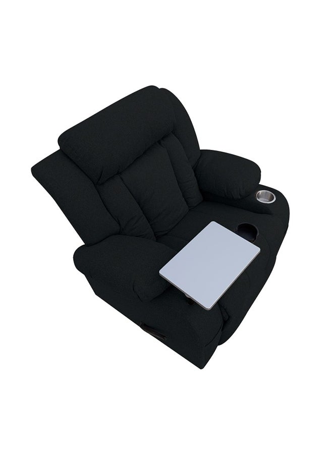 In-House Linen Cinematic Recliner Chair with Laptop Table & Cups Holder - Image 4