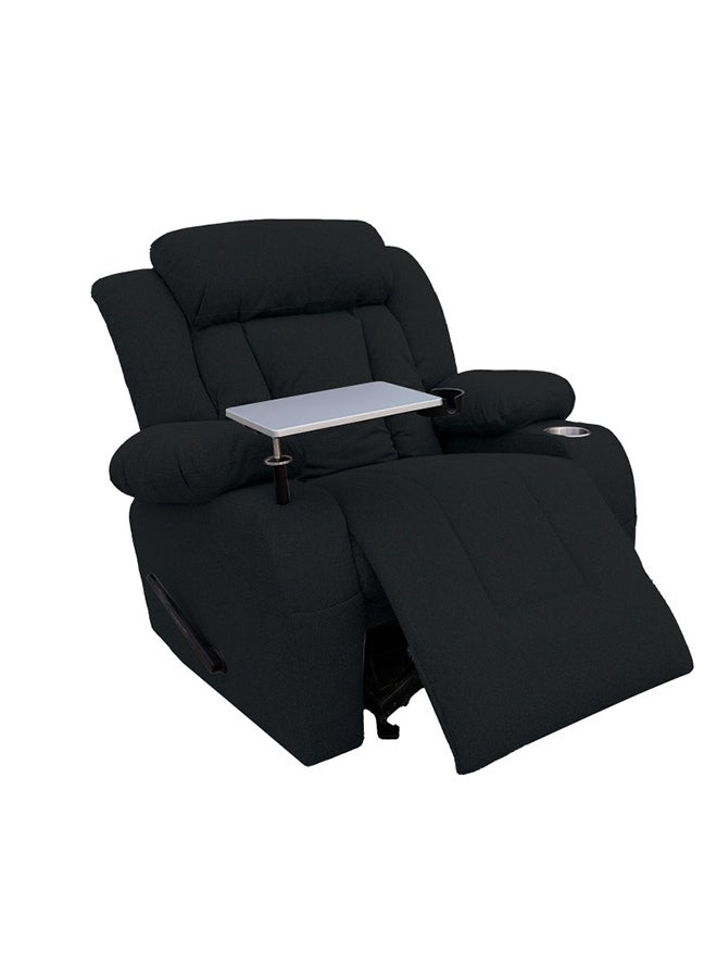 In-House Linen Cinematic Recliner Chair with Laptop Table & Cups Holder - Image 3
