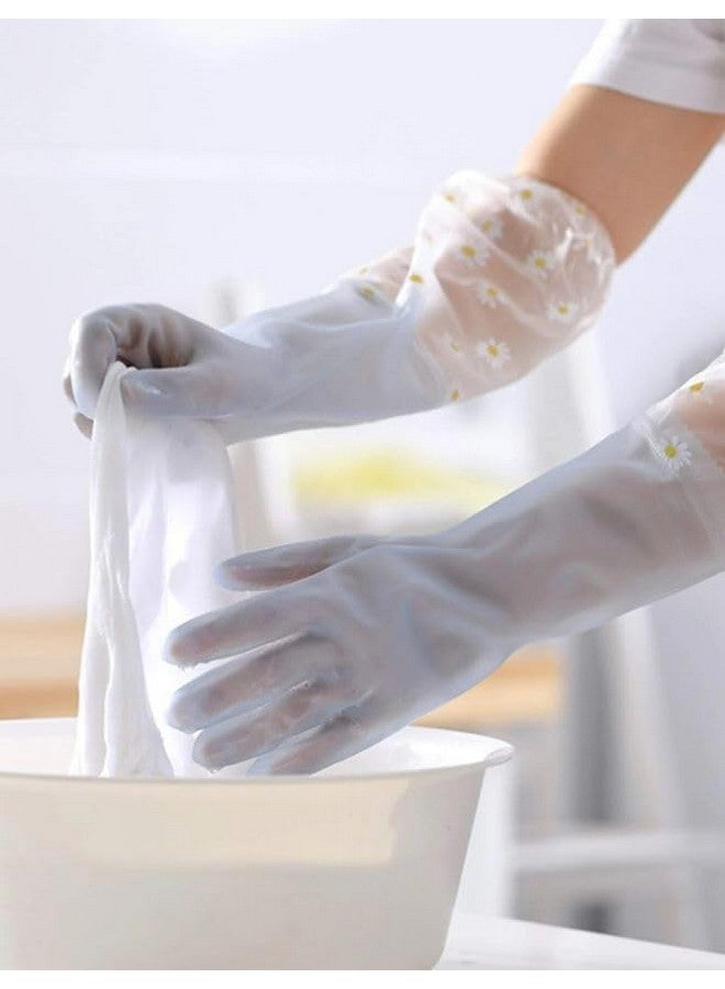 EAYIRA EAYIRA Reusable Heavy Duty Hand Gloves For Dishwashing, Gardening, Kitchen Cleaning Non-Slippery & Durable Long Elbow Length(Inner Cotton Lining For Comfort), Pack of 1 Pair (Blue) - Image 4
