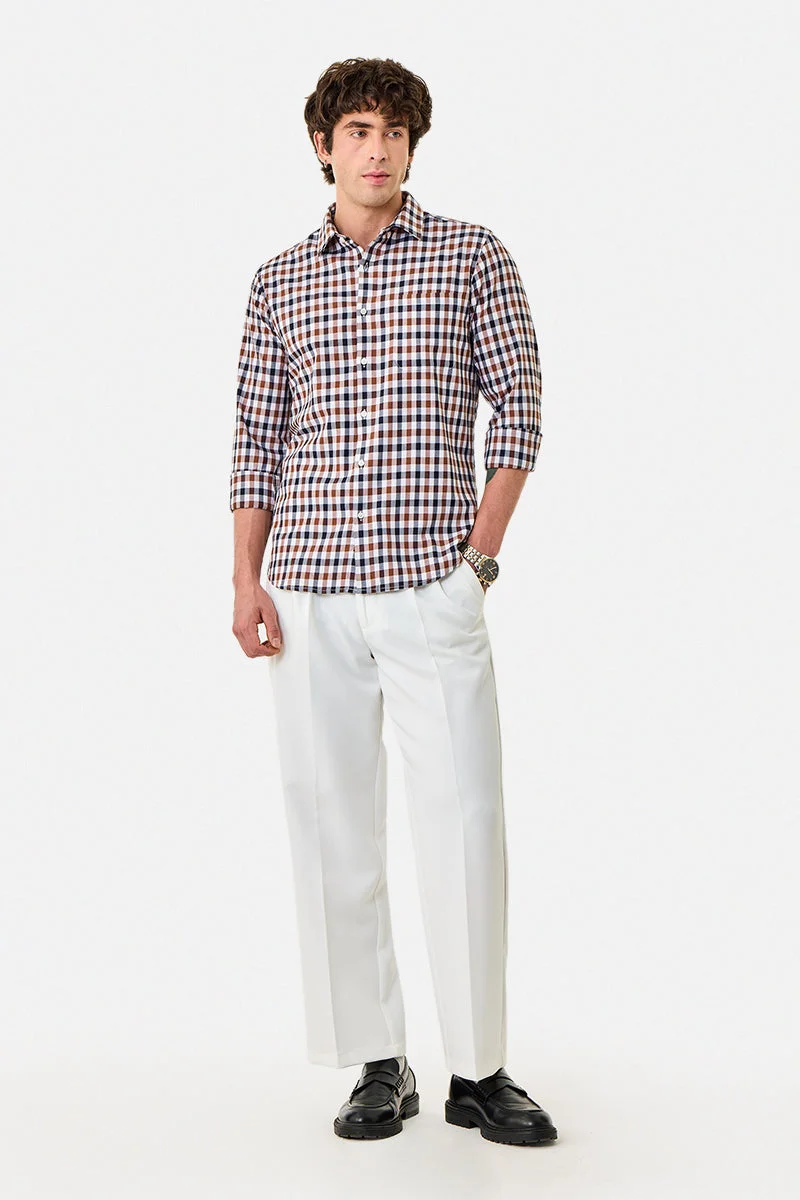 SNITCH Slim Fit Checks Luxe Shirt