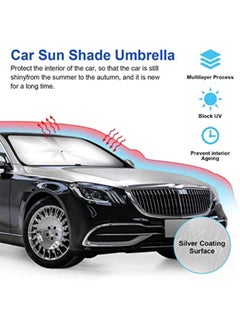 SHOPI UV Protection Car Umbrella Sunshade Car Sun Shade for Windshield Foldable Sunshades Umbrella for Car Front Windshield  - Image 3