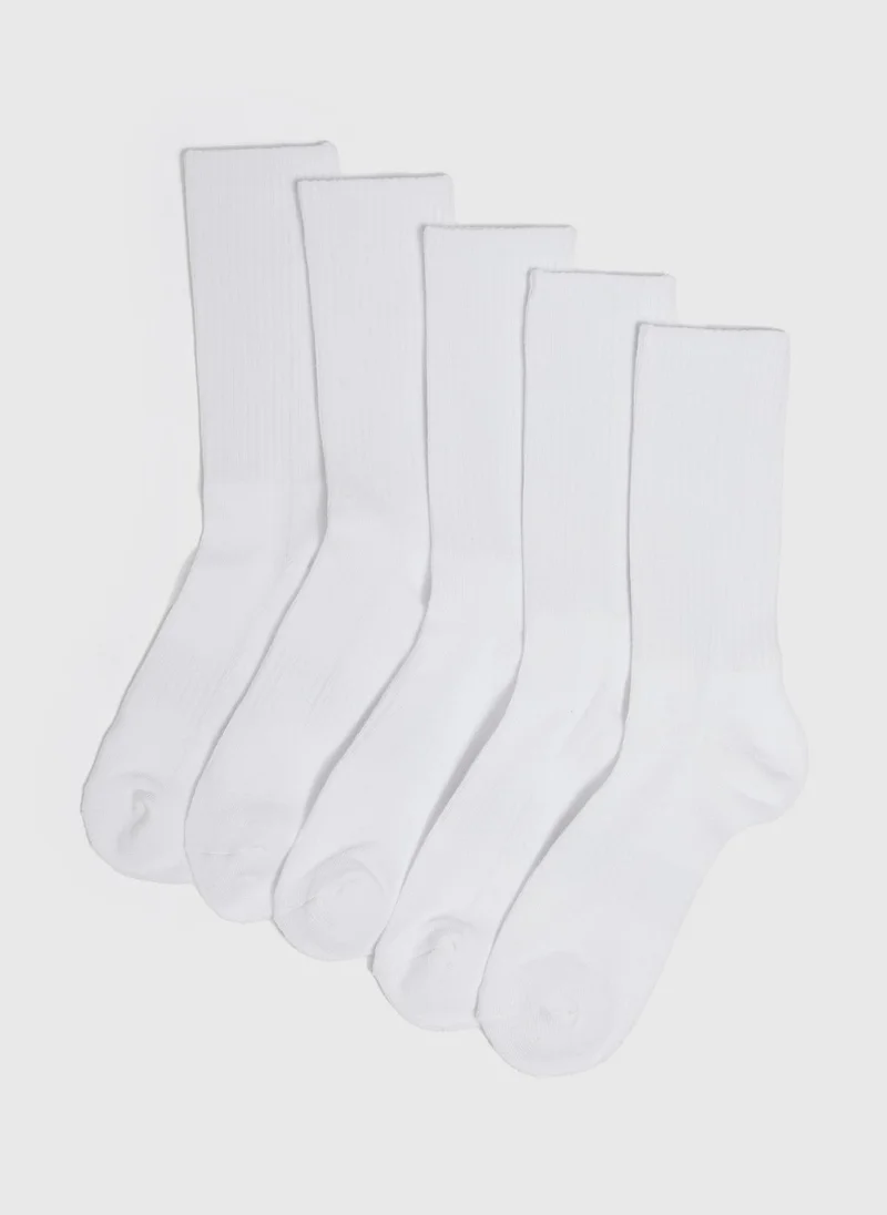 ماتلان 5 Pack White Sports Socks