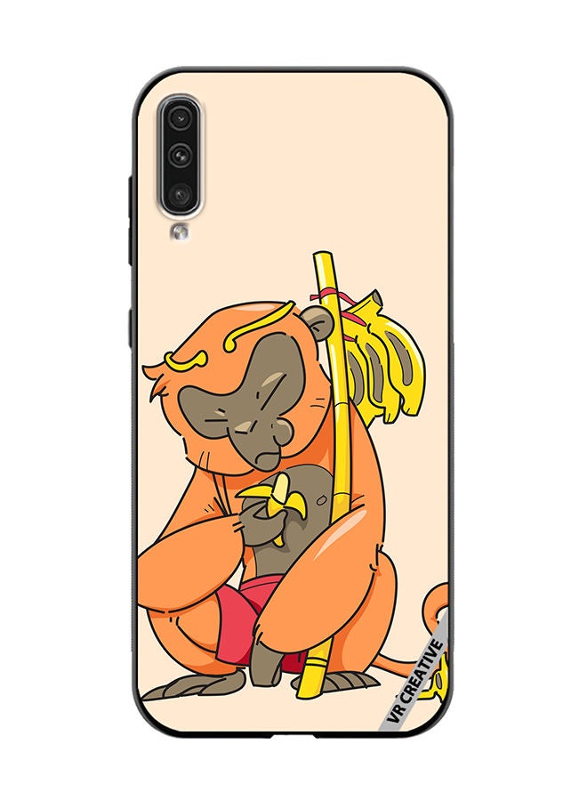 VR CREATIVE Protective Case Cover For Samsung Galaxy A50/A50s Sleepy Monkey Design Multicolour - Image 1