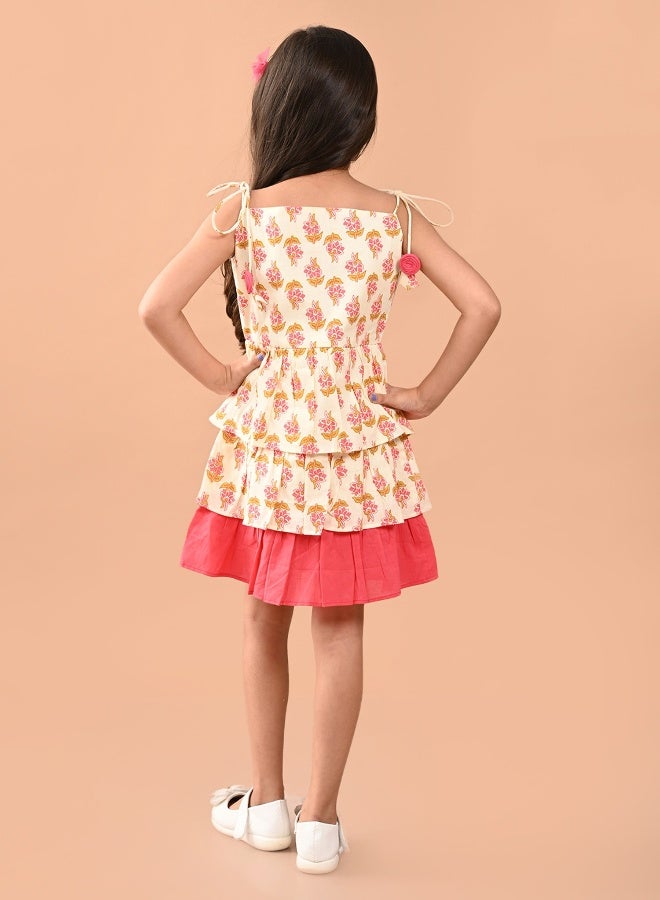 LILPICKS Printed Kurta with Sharara Set 