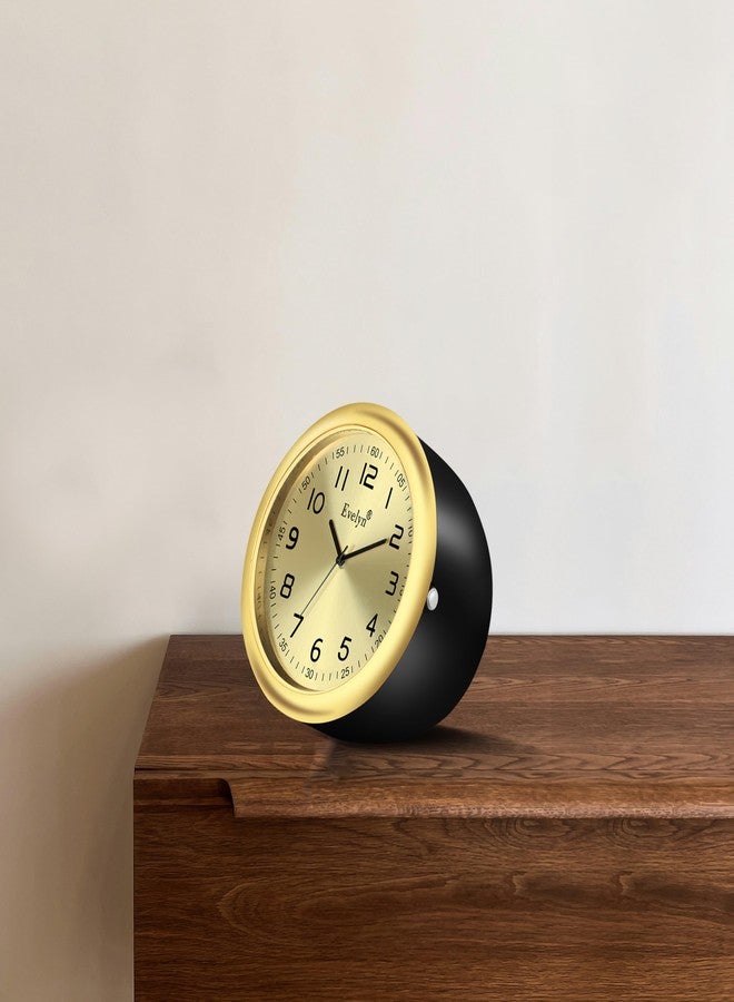 Evelyn Car Clock, Gold Frame, Black Numbers, Round Shape, Evt 63 - Image 4