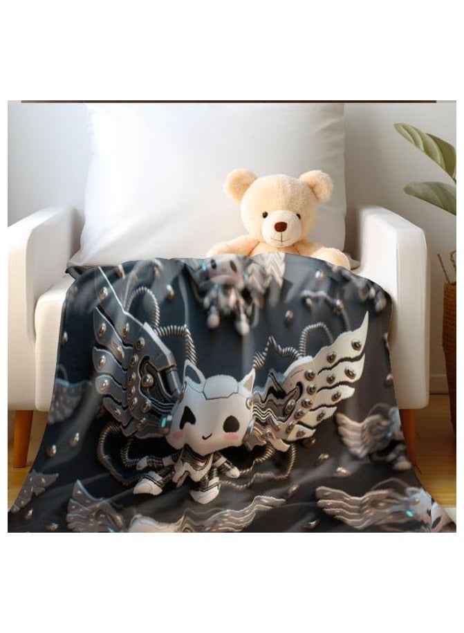 عام بطانية رقيقة من الفانيلا (دافئة ومريحة، ومناسبة للنوم واستخدام الألعاب وإزالة الغبار ومقاومة للرمل) 150 سم * 200 سم - 197 - Image 3