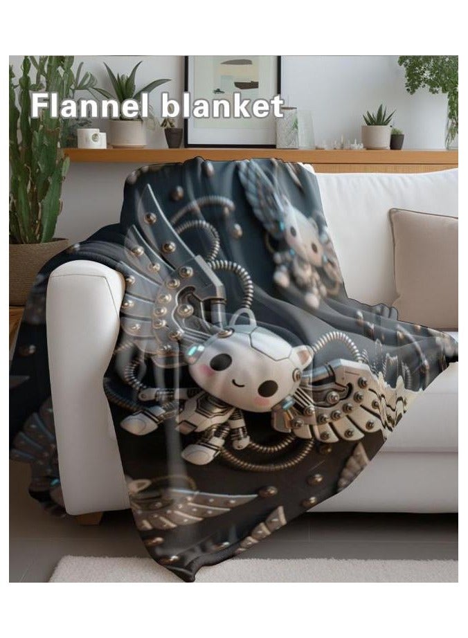 عام بطانية رقيقة من الفانيلا (دافئة ومريحة، ومناسبة للنوم واستخدام الألعاب وإزالة الغبار ومقاومة للرمل) 150 سم * 200 سم - 197 - Image 5