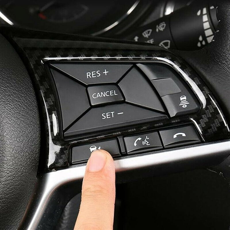 Wivplex Carbon Fiber Steering Wheel Cover Trim for Nissan Sentra - Image 3