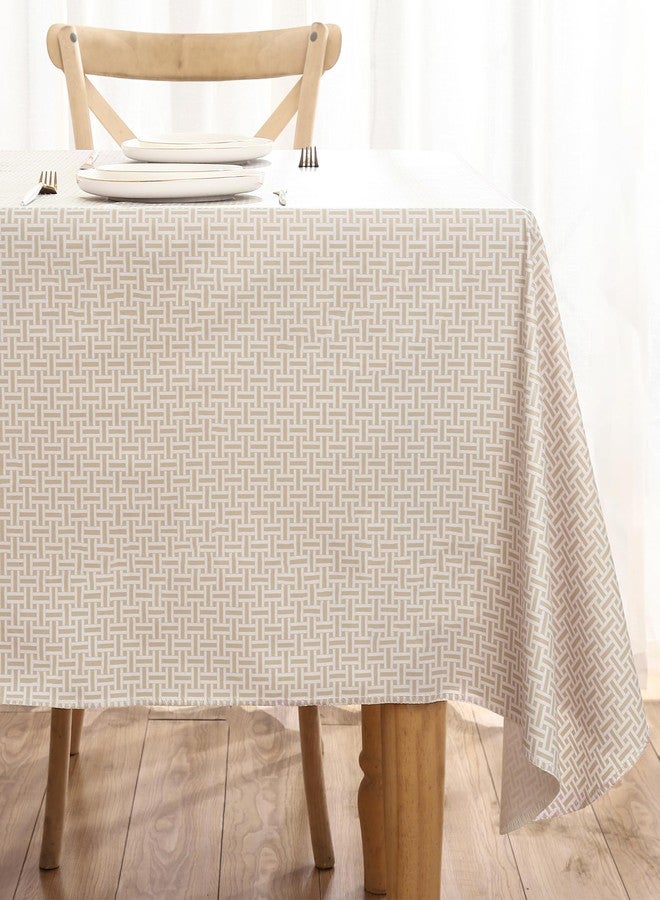 Walrus Heavy Duty Vinyl Tablecloth with Flannel Backing Waterproof Oil-Proof Plastic Table Cloth Stain-Resistant Wipeable Rectangle or Square Table Cover for Indoor and Outdoor (Weaving, 60X84 Inch) - Image 5