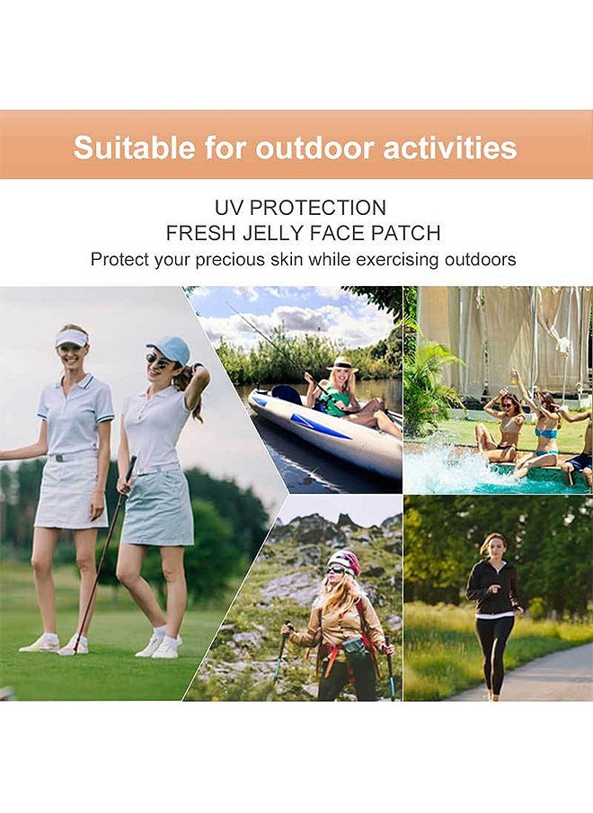 APPTI - Outdoor Sun Patches UV Protection For Face, 5 Pairs Sun Screen Indicator Patch, Waterproof UV Detecting Patches Prevent Sunburn, Daily UV Cut Golf Patch, Good Waterproof Effect, Comfortable - Image 1