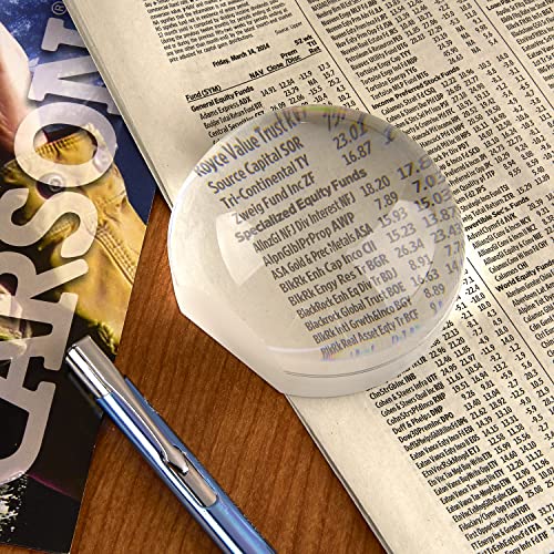 Carson LumiDome Plus 2x Power Acrylic Ball Loupe Magnifier with 2.5 Inch Base (LD-75) - Image 5