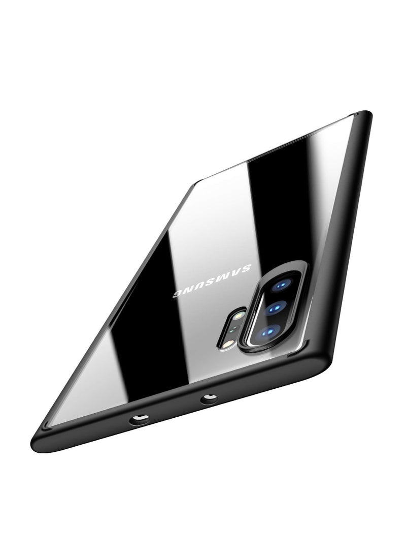 Generic - Case Compatible With Samsung Note 10 Plus, Clear Case Shockproof Hard PC +Soft Silicone [Not Yellowing] Transparent Protective Slim Case Phone (Black) - Image 1