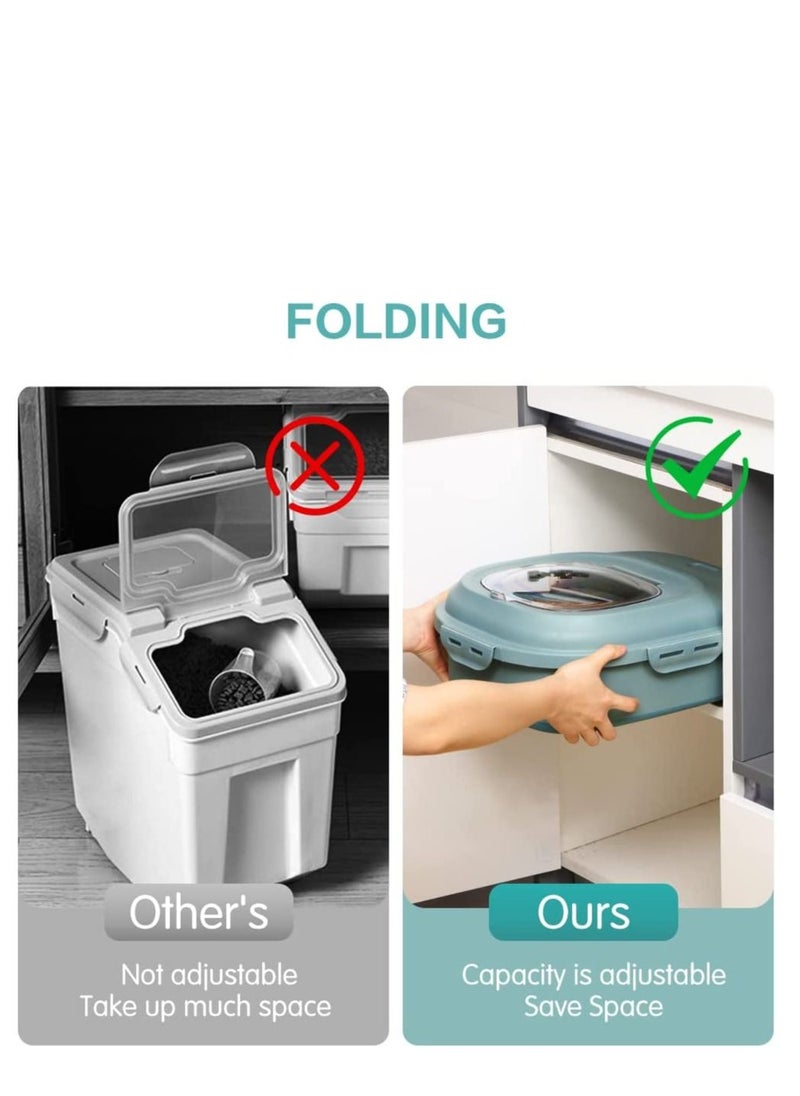 Silicone Foldable Rice Storage Moisture Proof & Insect Proof Sealed Multi-Purpose Household Storage Box Two Roller For Easy Lifting 50L Capacity Storage - Green - pzsku/Z116B74F9507CB6D46FA8Z/45/_/1675430560/935368d4-0043-4e63-b3b1-888109658913