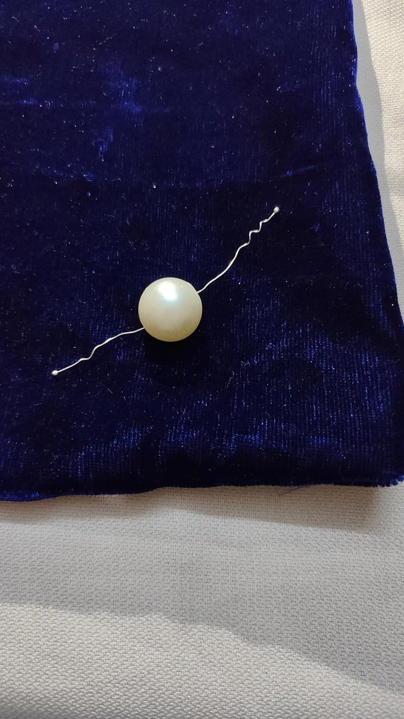 Manrav Big Pearl 10 Pack Wedding Hairstyle Design Tools Pearl Hair Stick Hair Pins Adjustable Hair Clip Hair Accessories For GirlsWhite - Image 4