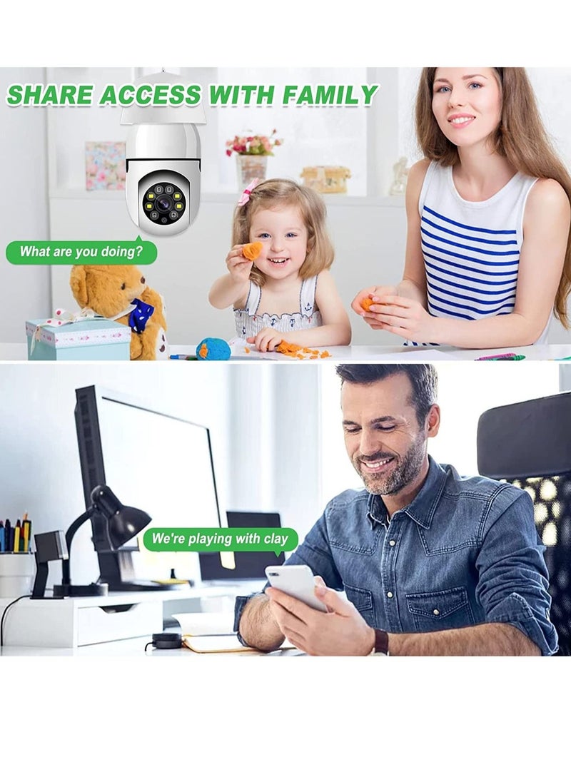 ELTRAZONE 360 Degree Security Cameras Wireless Outdoor, 2.4GHz & 5G WiFi Light Bulb Camera, 1080p Wireless Cameras for Home Security, Indoor Security Camera System, Motion Detection  - Image 5