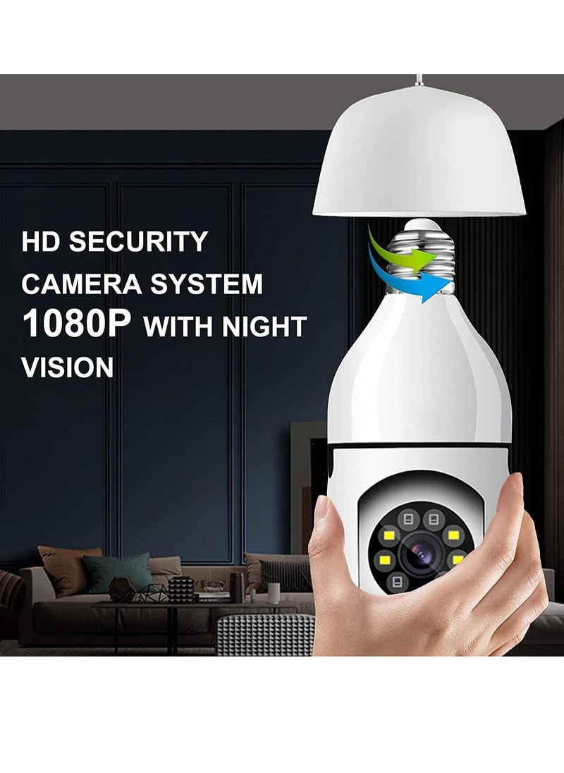 ELTRAZONE 360 Degree Security Cameras Wireless Outdoor, 2.4GHz & 5G WiFi Light Bulb Camera, 1080p Wireless Cameras for Home Security, Indoor Security Camera System, Motion Detection  - Image 4