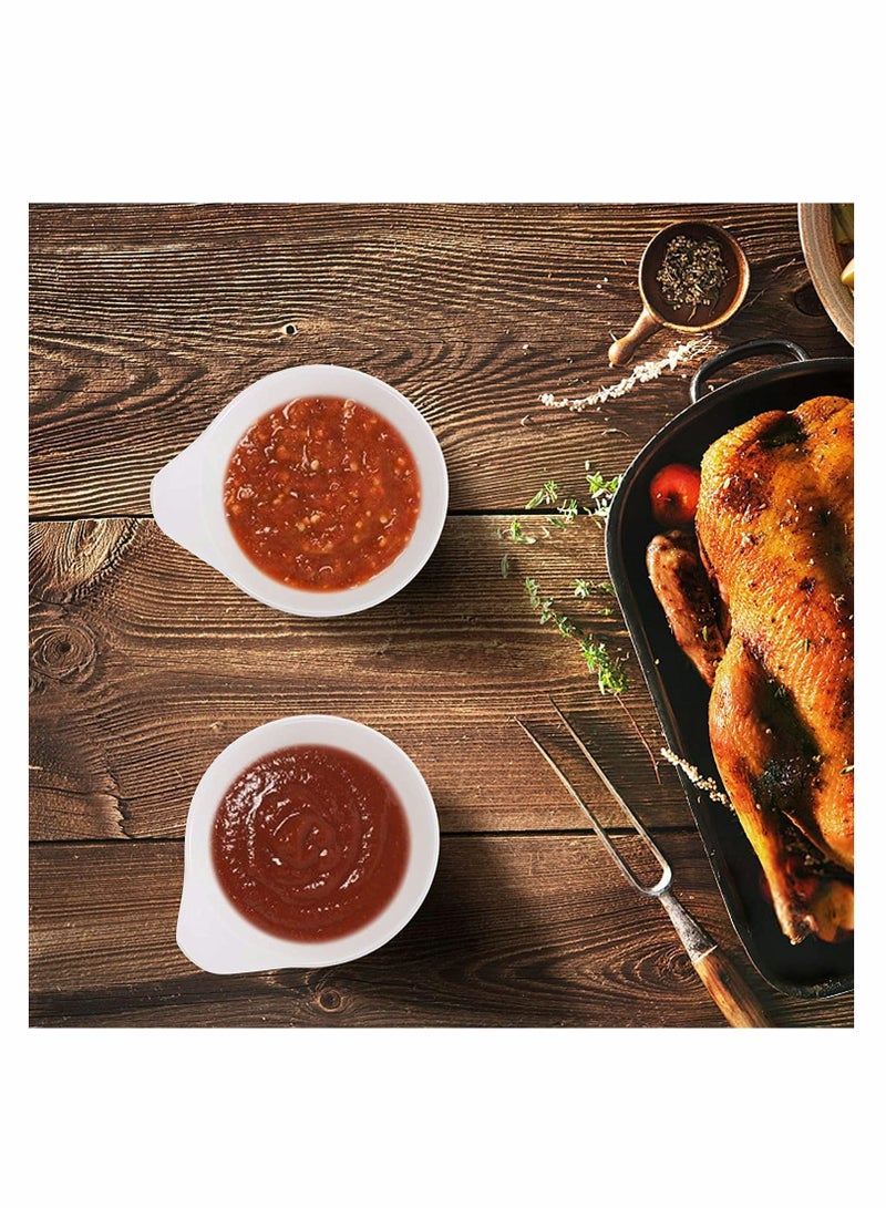 KASTWAVE 4 قطع أطباق صلصة أطباق غمس دائرية أطباق توابل بمقبض أطباق غمس سوشي أطباق صغيرة لتقديم المقبلات - Image 2